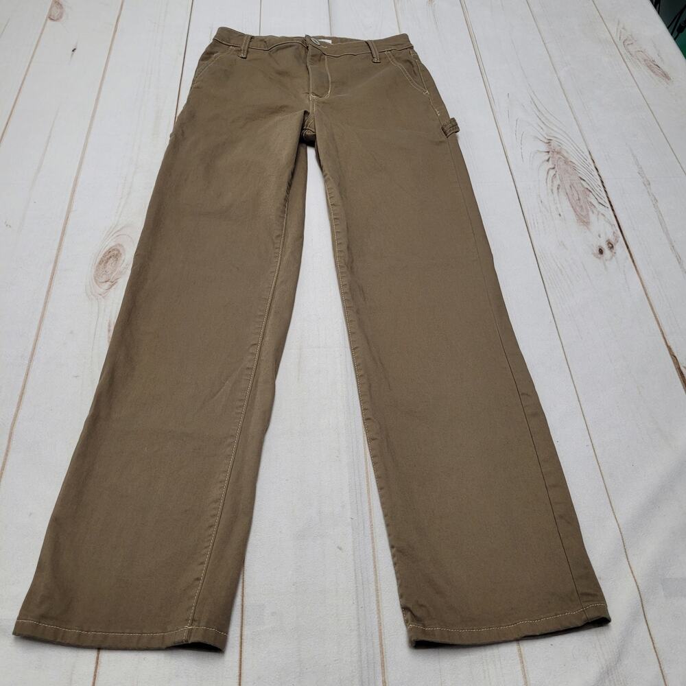 Sts Blue Allison high rise utility pants straight leg carpenter olive green